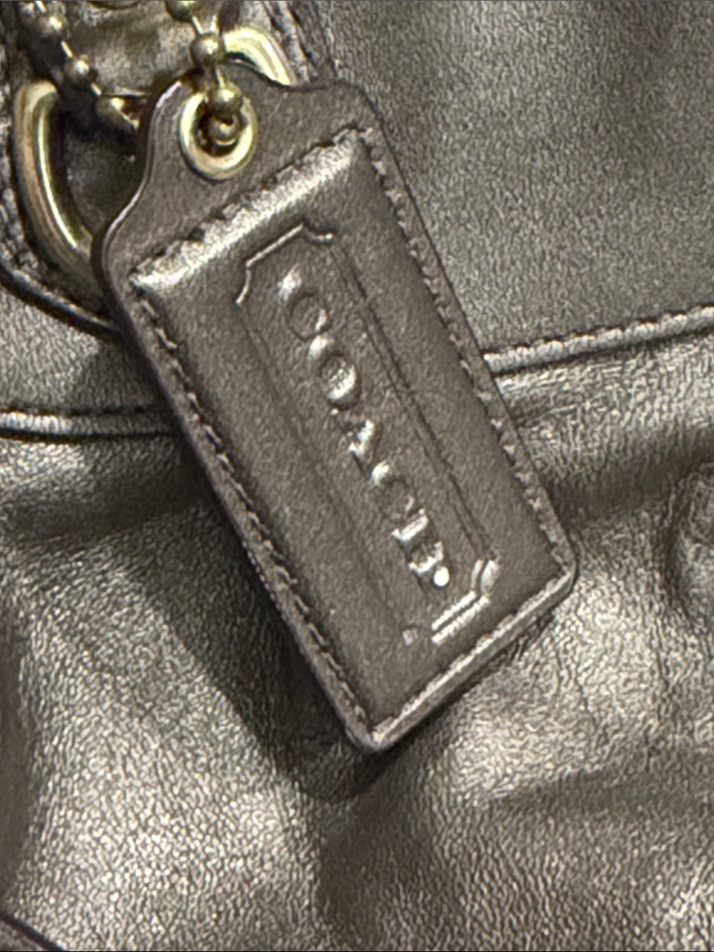Coach Brown Leather Satchel with Gold Hardware - Picture 5 of 8